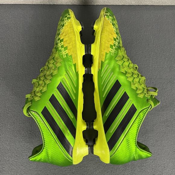 Adidas Predator Absolion Soccer Shoes Mens Size 11.5 Green Yellow FG Cleats - Picture 11 of 16